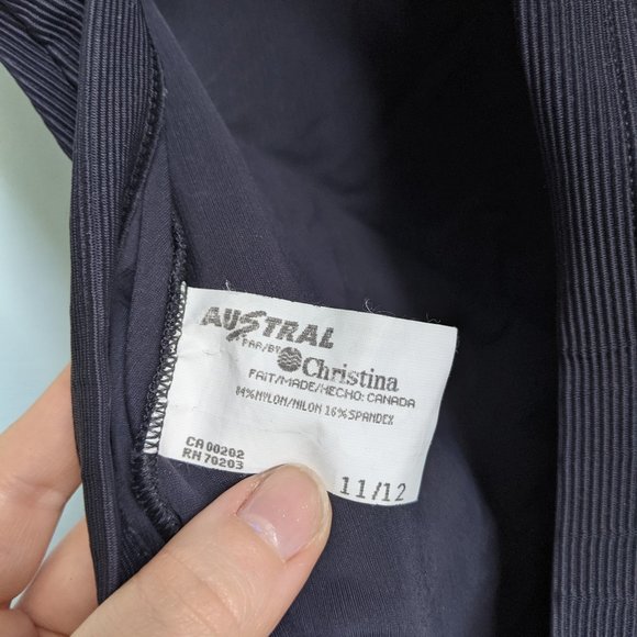 High-Leg Open-Back Ribbed Back Vintage Swimsuit - Picture 2 of 4